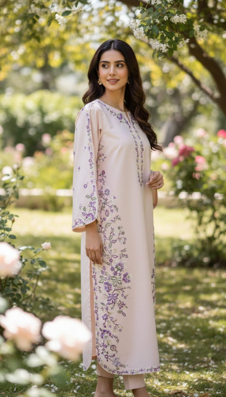 2PC - EMBROIDERED DRESS