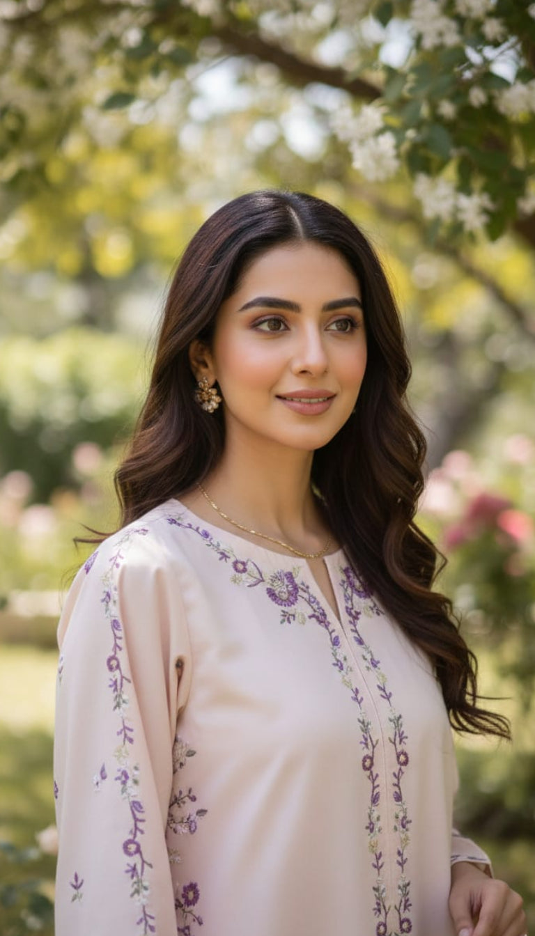 2PC - EMBROIDERED DRESS