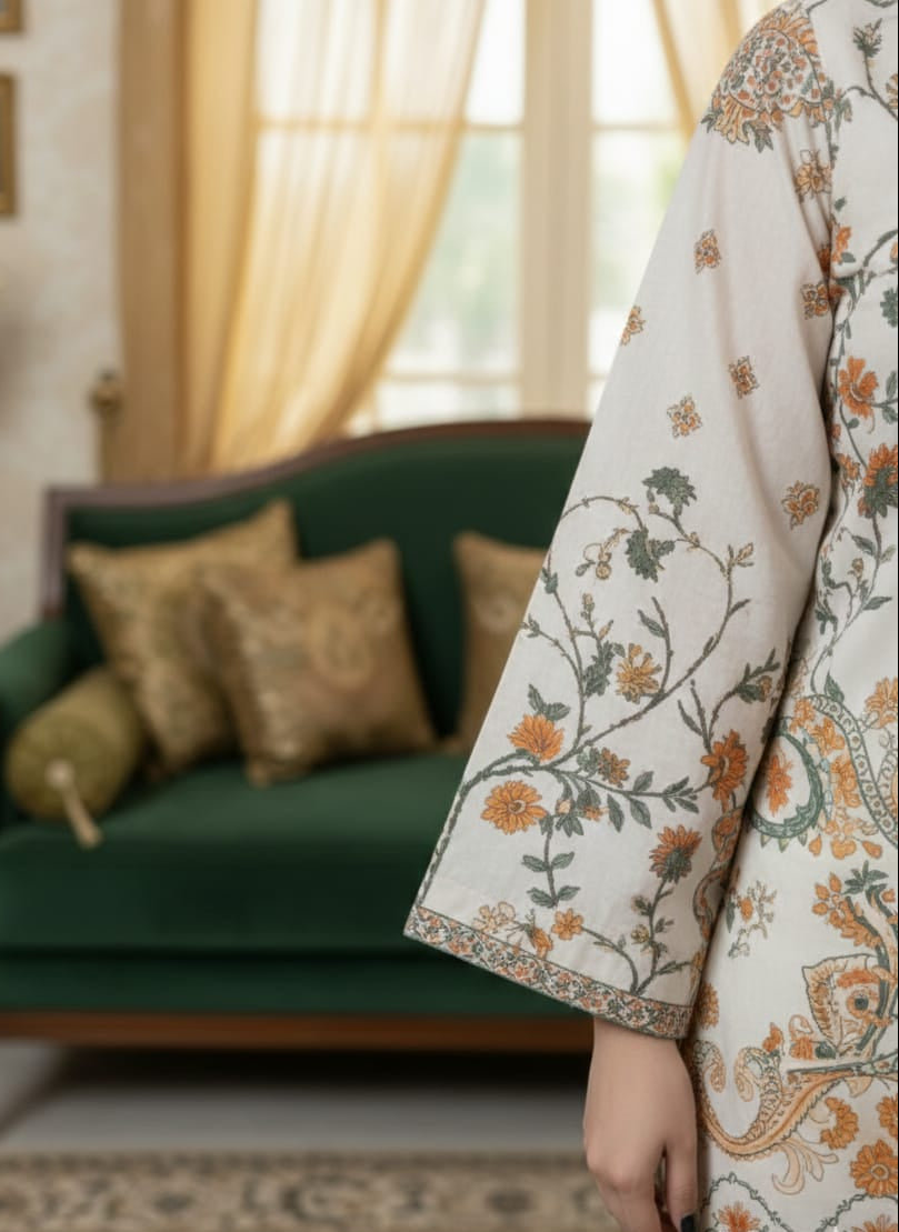 Crystal white Printed 2PC