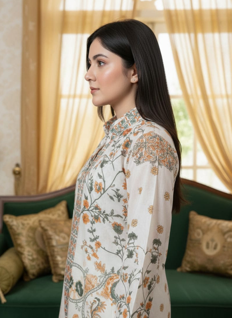 Crystal white Printed 2PC