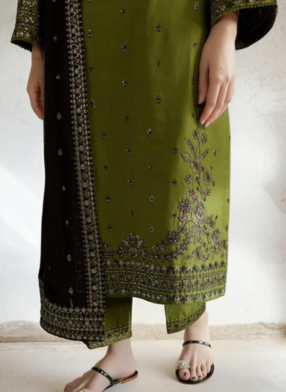 3PC - EMBROIDERED DRESS