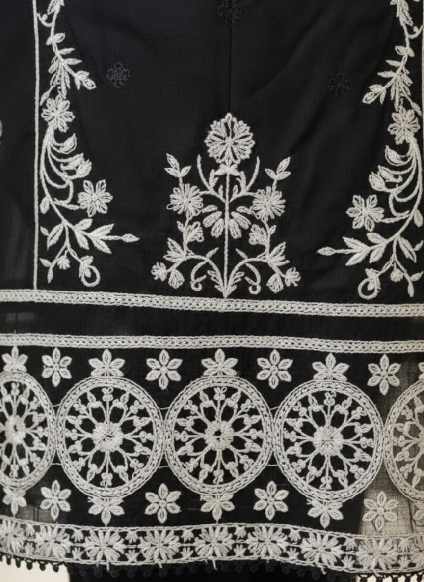 BLACK EMBROIDERY 2PC