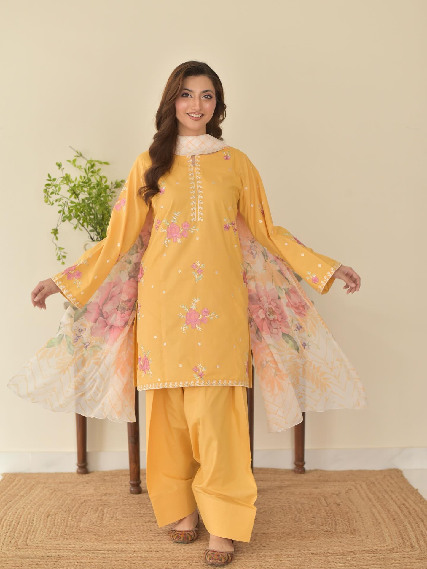 SUNFLOWER  EMBROIDERY 3PC