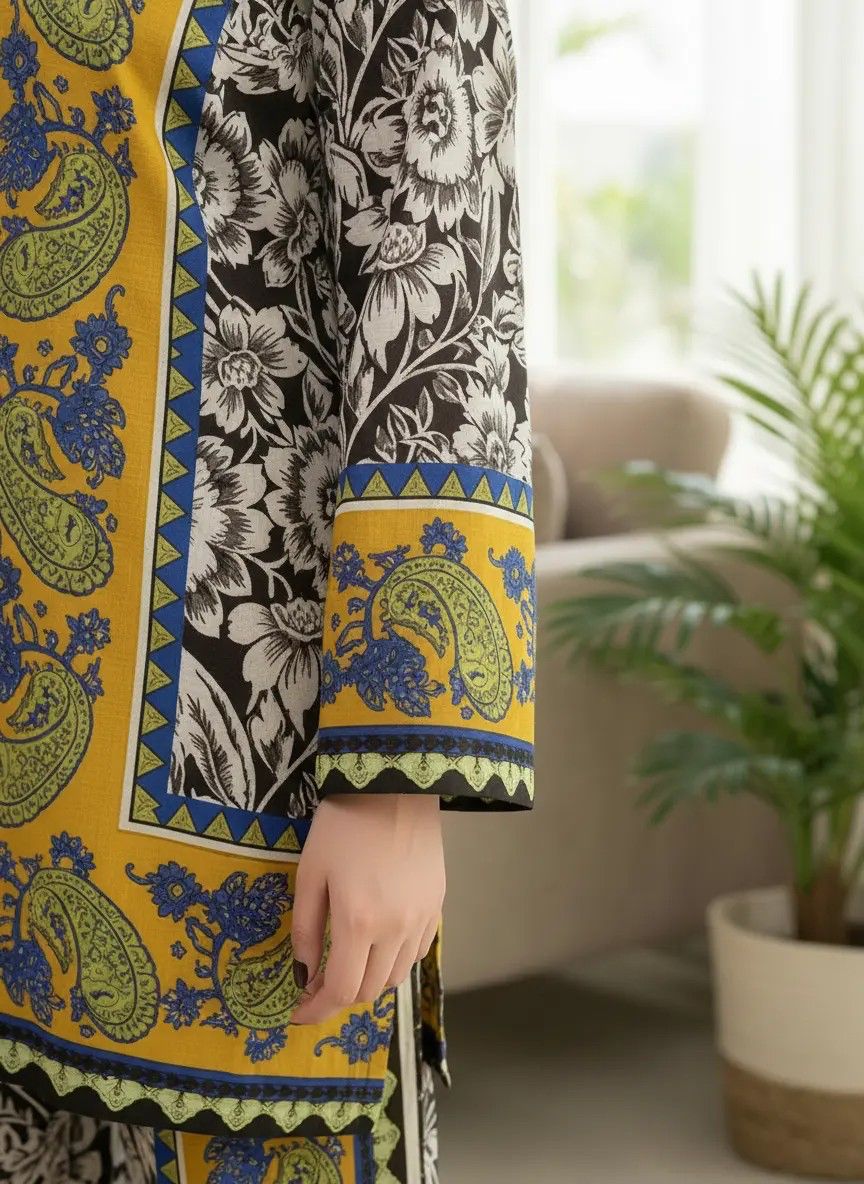 Hazal Green Printed 2PC